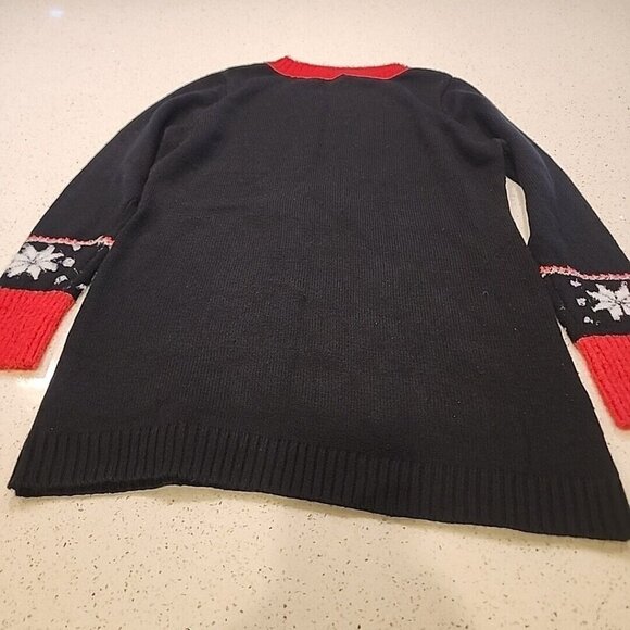 No Boundaries Reindeer Ugly Christmas Sweater XXL Black Red - Picture 8 of 8